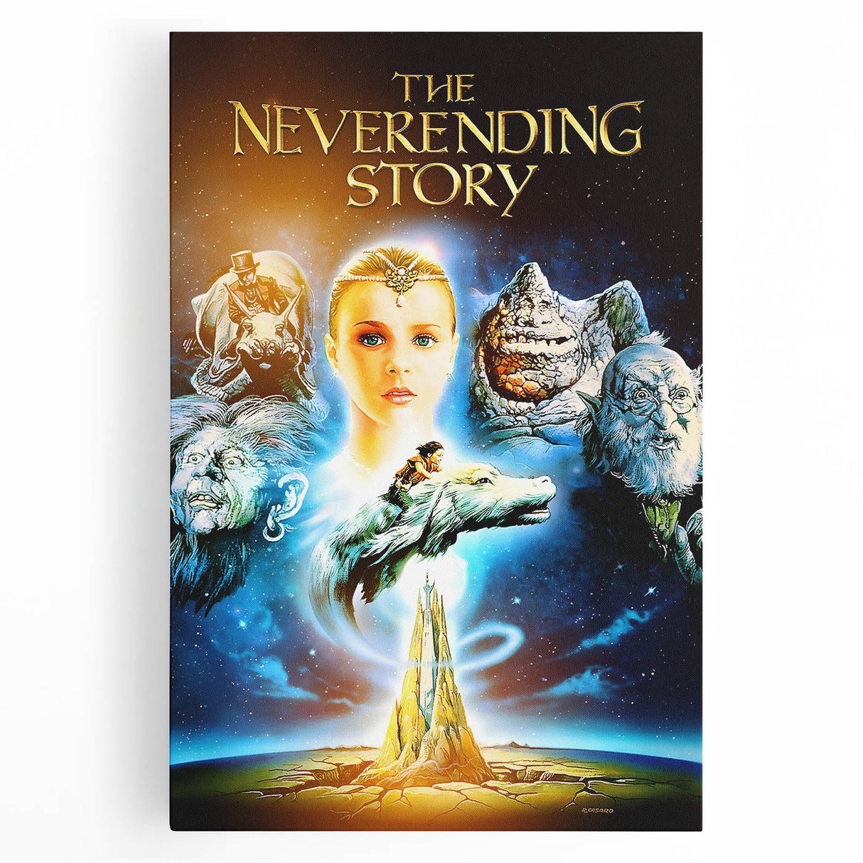 Retro Wall Art - The Neverending Story Movie Poster - 80s Fantasy Art