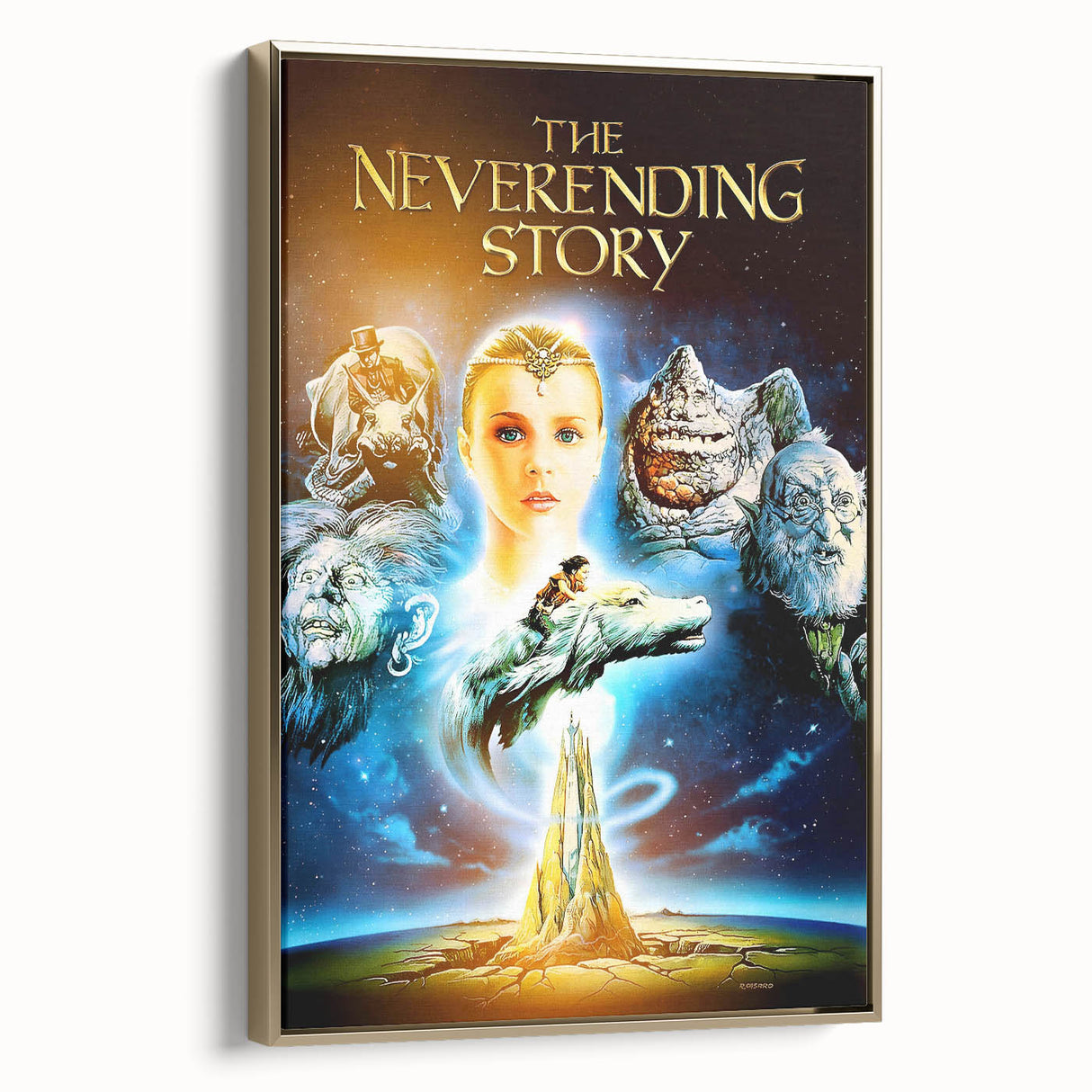 Retro Wall Art - The Neverending Story Movie Poster - 80s Fantasy Art