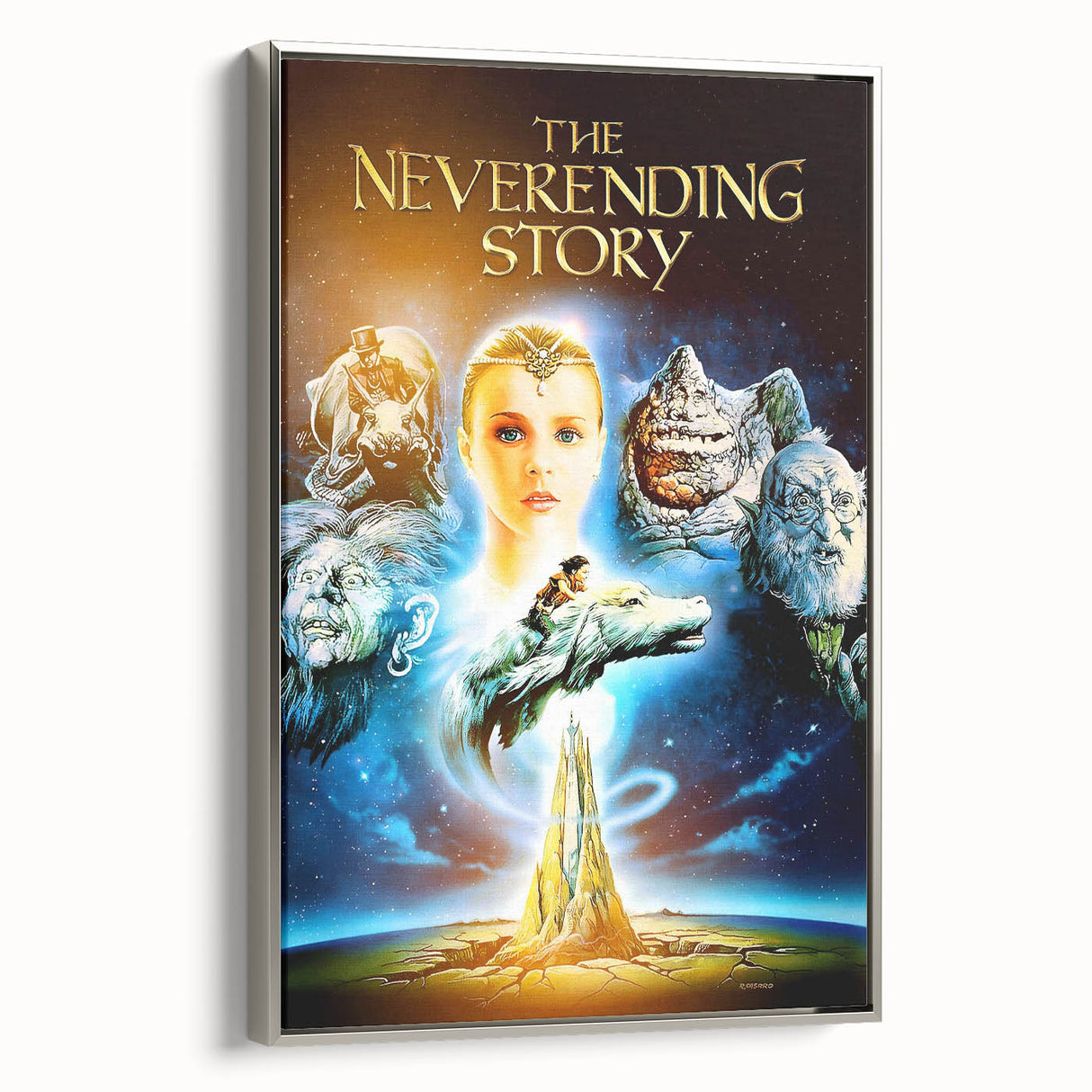 Retro Wall Art - The Neverending Story Movie Poster - 80s Fantasy Art