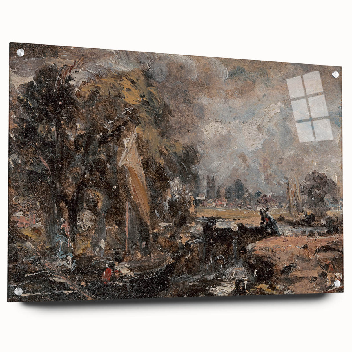 Famous Romantic Era Art: Dedham Lock by John Constable