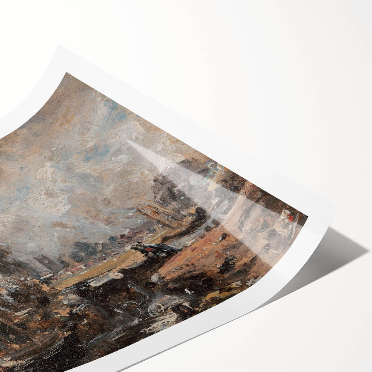 Famous Romantic Era Art: Dedham Lock by John Constable