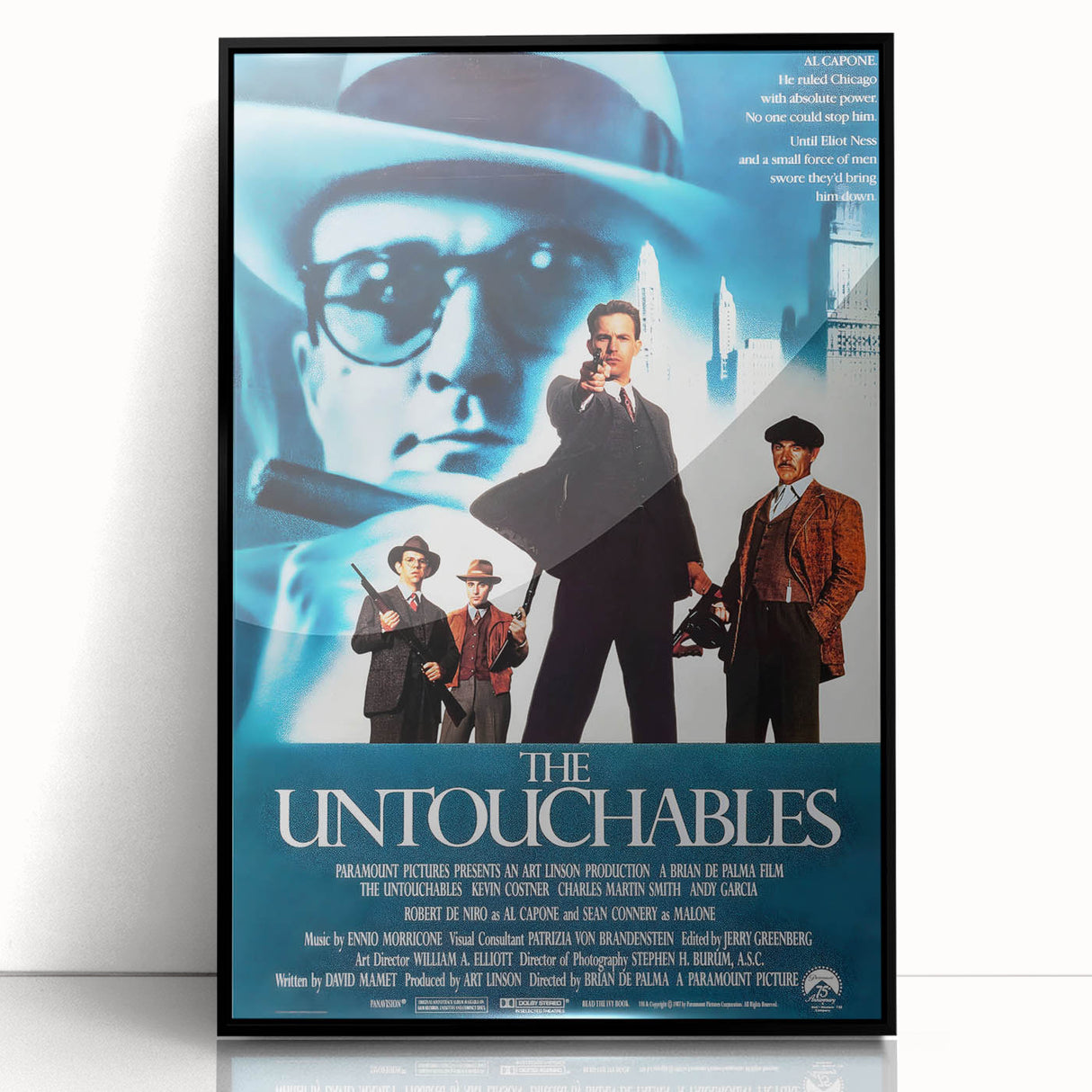 Retro Wall Art - The Untouchables Movie Poster - 80s Crime Drama Art