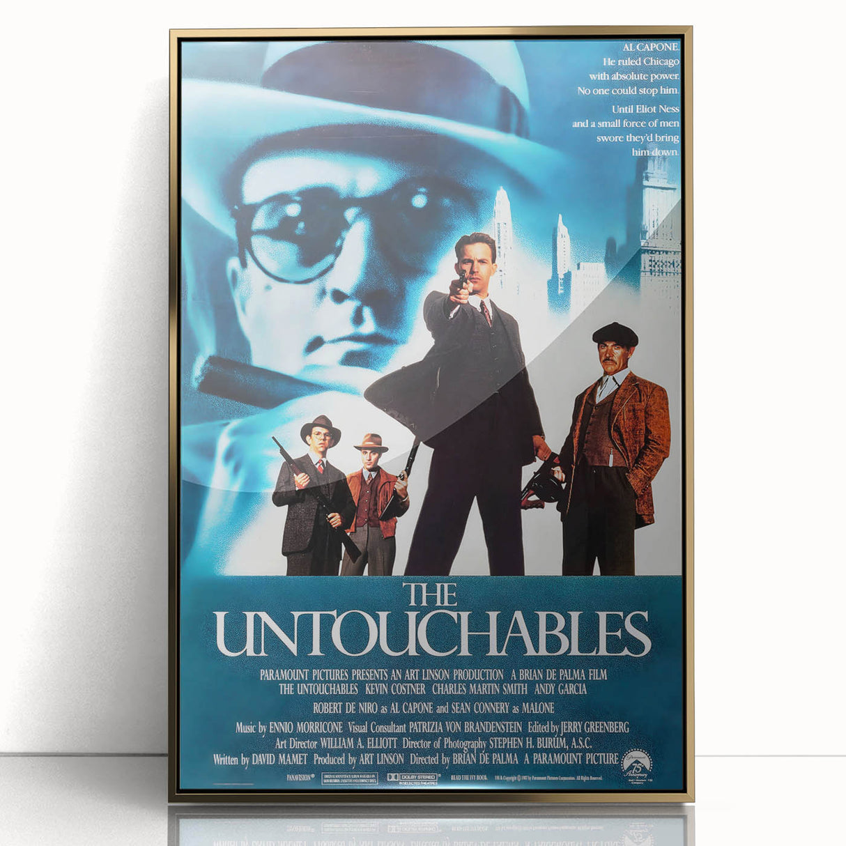 Retro Wall Art - The Untouchables Movie Poster - 80s Crime Drama Art