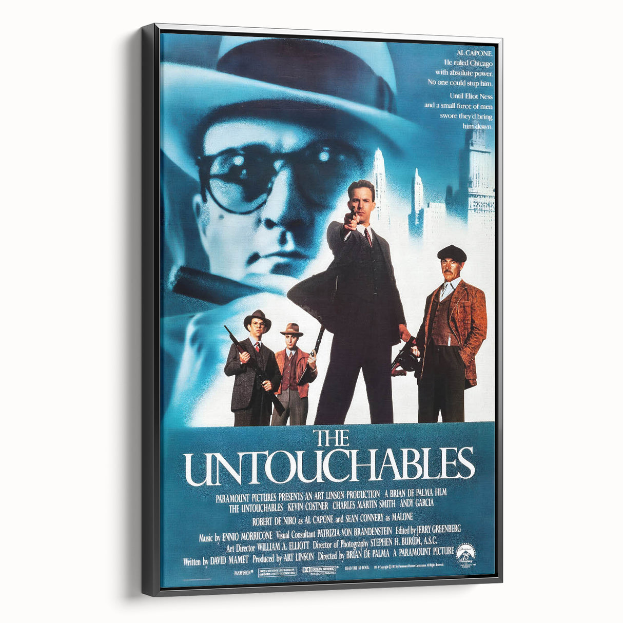 Retro Wall Art - The Untouchables Movie Poster - 80s Crime Drama Art
