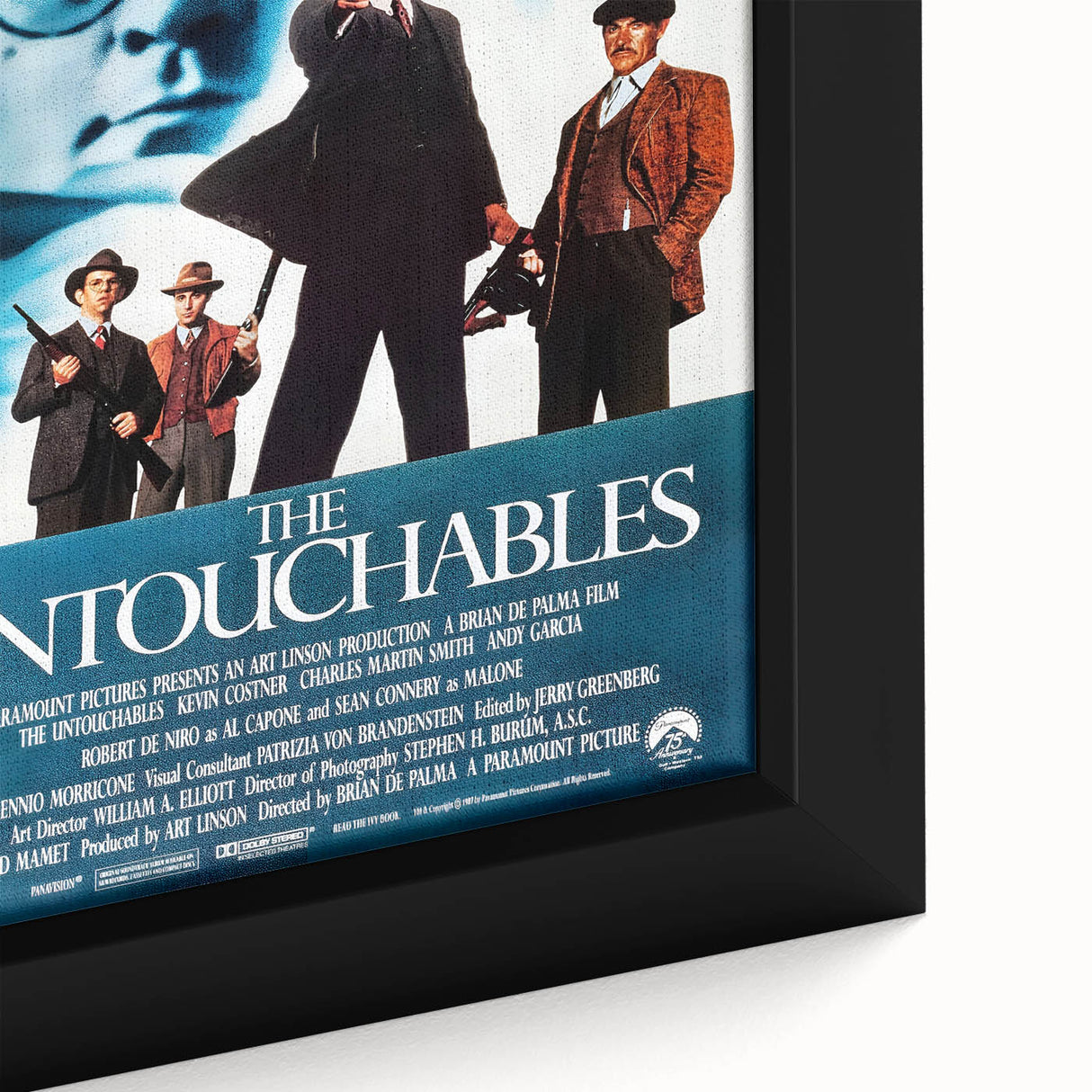 Retro Wall Art - The Untouchables Movie Poster - 80s Crime Drama Art