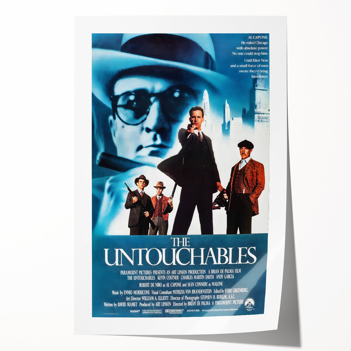 Retro Wall Art - The Untouchables Movie Poster - 80s Crime Drama Art