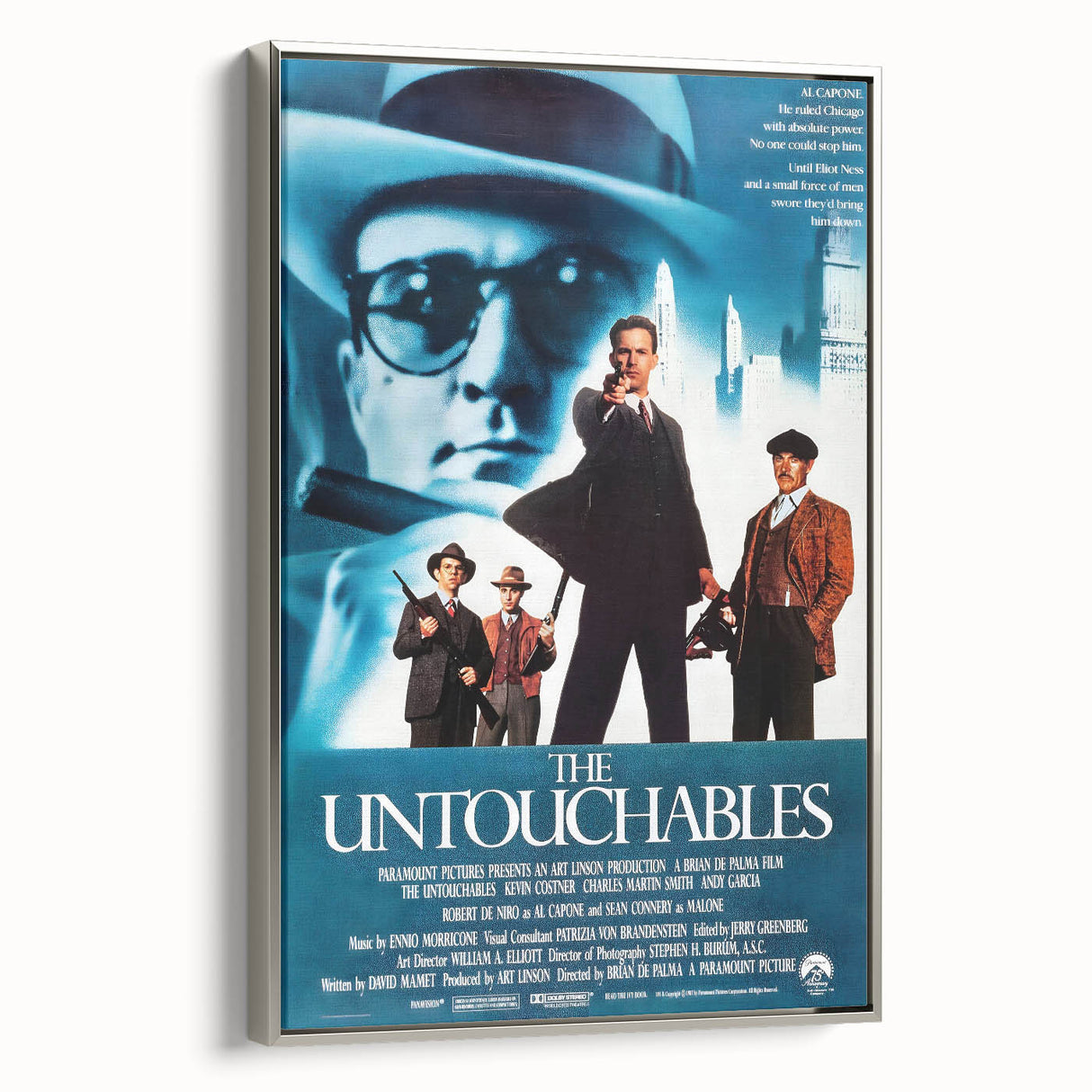 Retro Wall Art - The Untouchables Movie Poster - 80s Crime Drama Art
