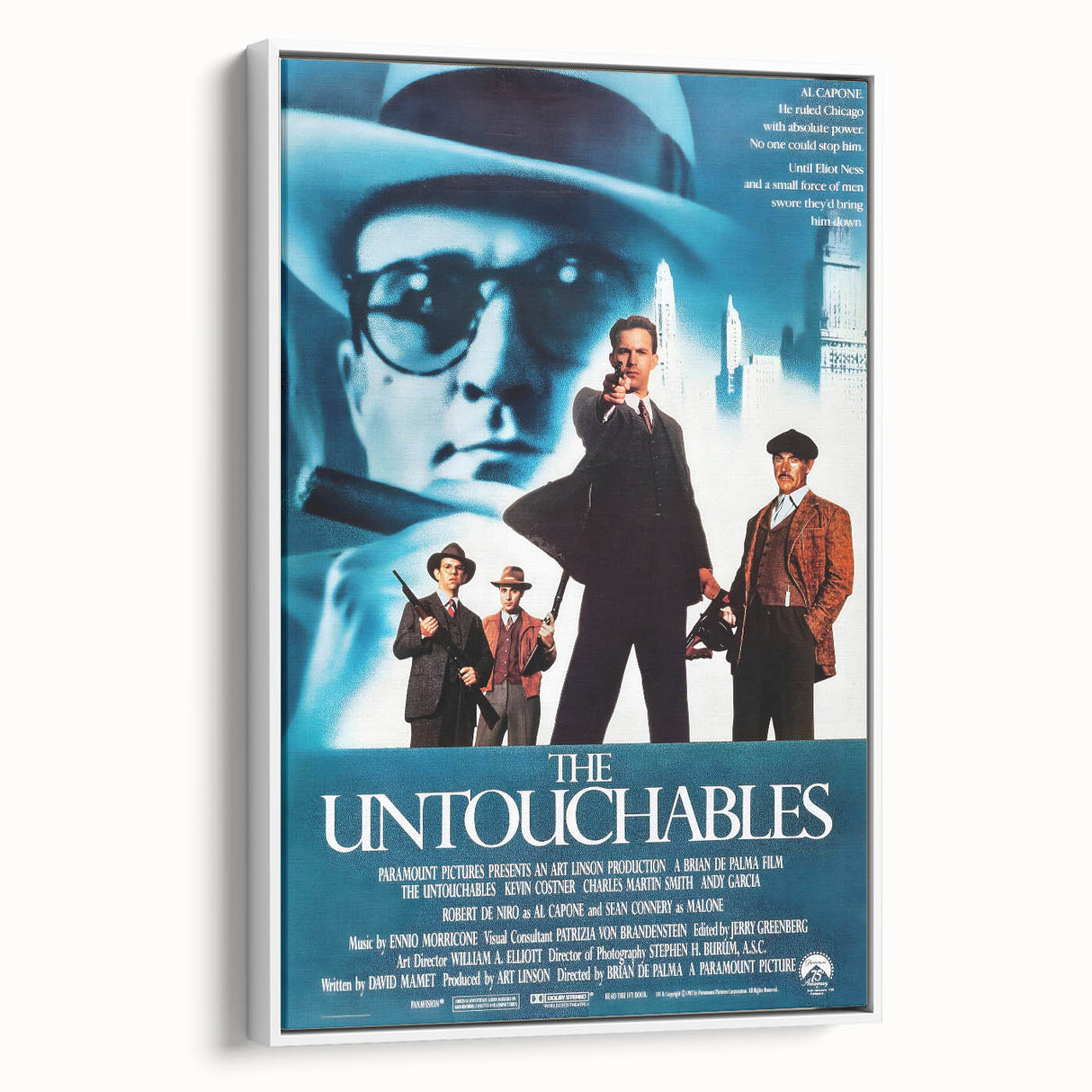 Retro Wall Art - The Untouchables Movie Poster - 80s Crime Drama Art