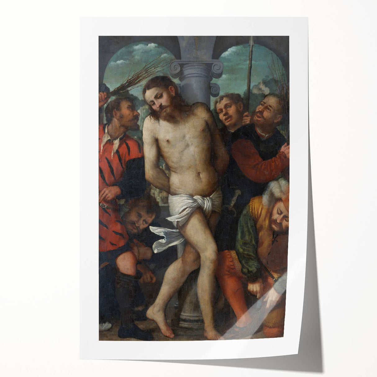 The Flagellation by Girolamo Romanino - Renaissance Religious Art Print