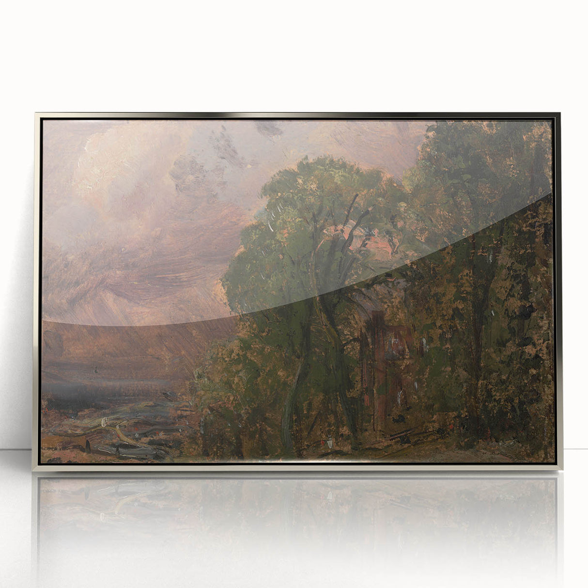 Romanticism Art: A View at Hampstead with Stormy Weather