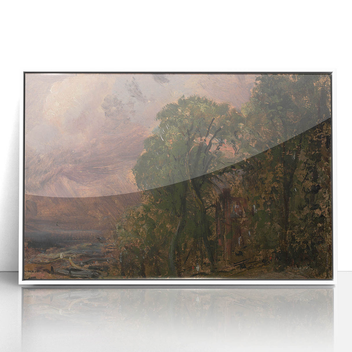 Romanticism Art: A View at Hampstead with Stormy Weather