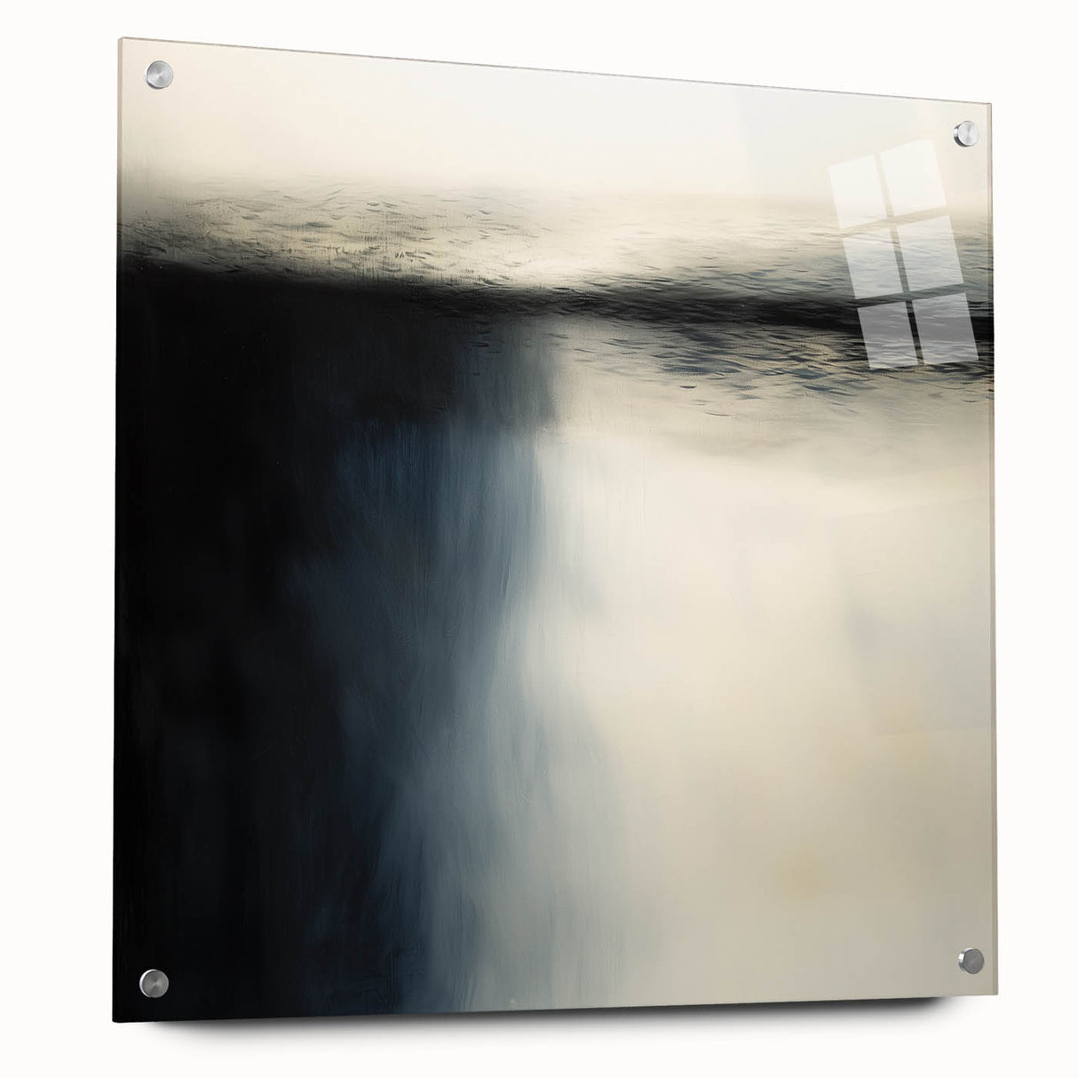 Framed Office Art - Modern Black & White Abstract Canvas