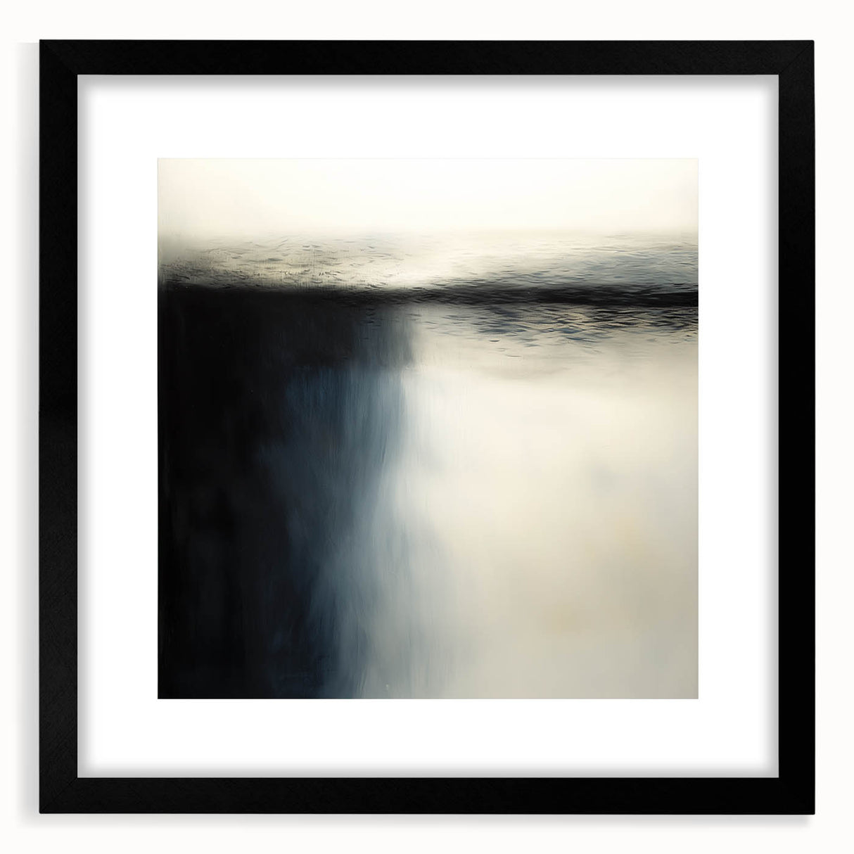 Framed Office Art - Modern Black & White Abstract Canvas