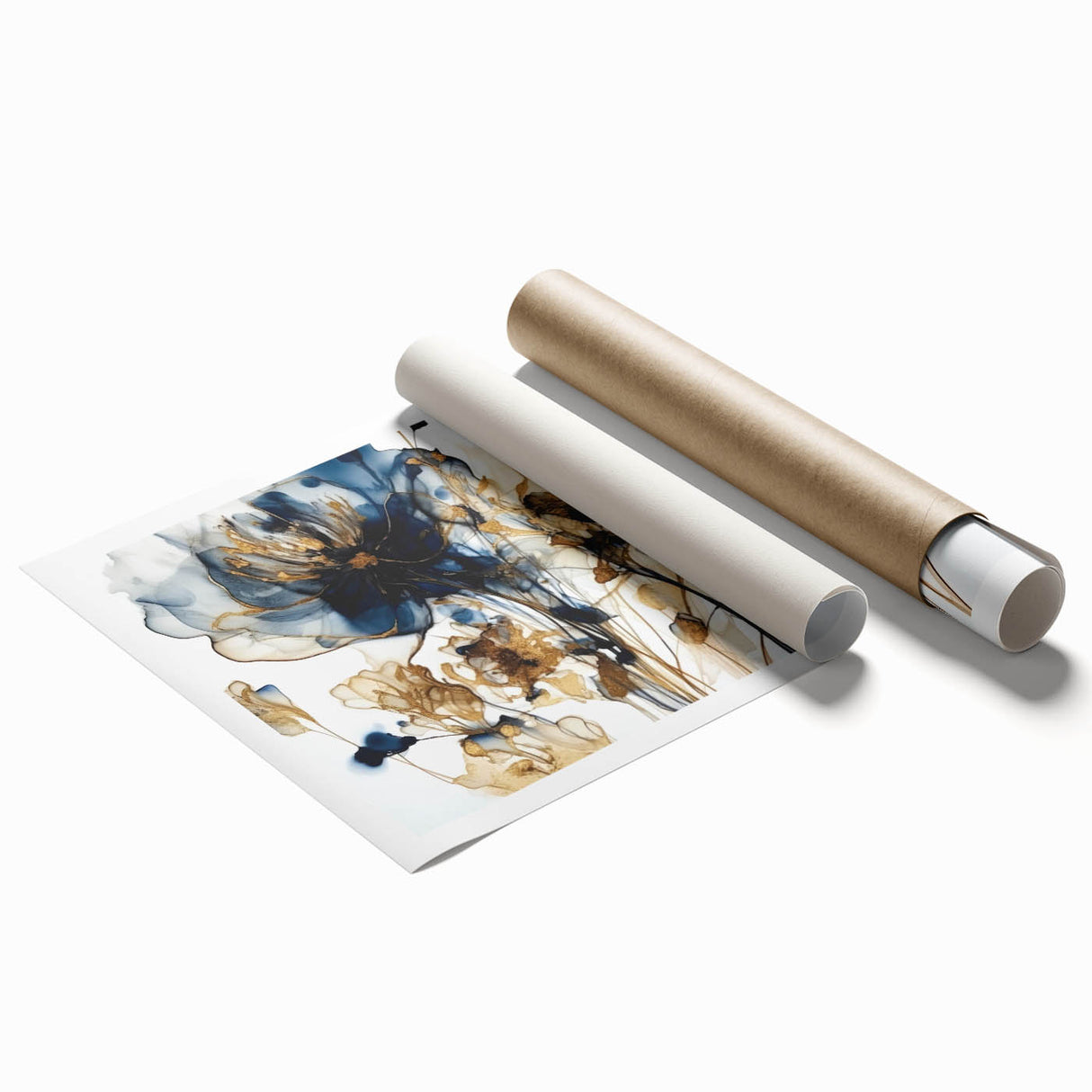 Colorful abstract floral wall art print showcasing vibrant hues of pink, blue, and green. Ideal for modern home decor, enhancing any room with a stylish touch.