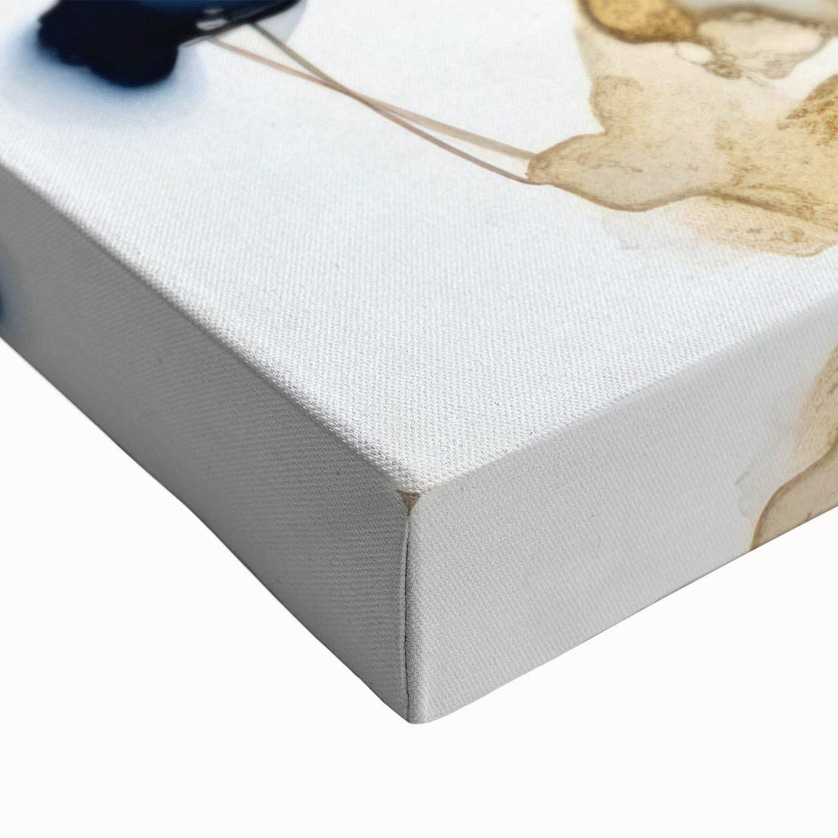 Close-up of vibrant abstract floral wall art on stretched canvas, showcasing bold colors and intricate details, perfect for modern home decor.