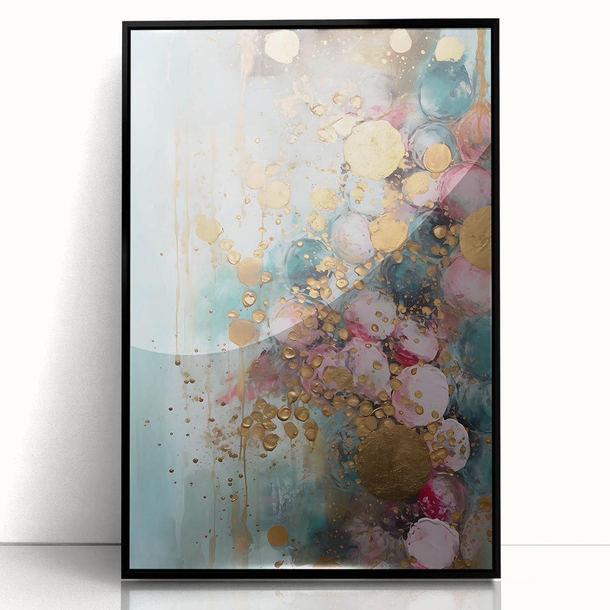 Framed abstract wall art showcasing bold black and white strokes, ideal for modern decor. Perfect for enhancing living spaces with contemporary style.