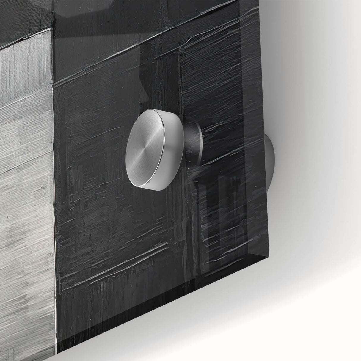 Contemporary Dining Art Pieces - Black & Silver Geometric Print