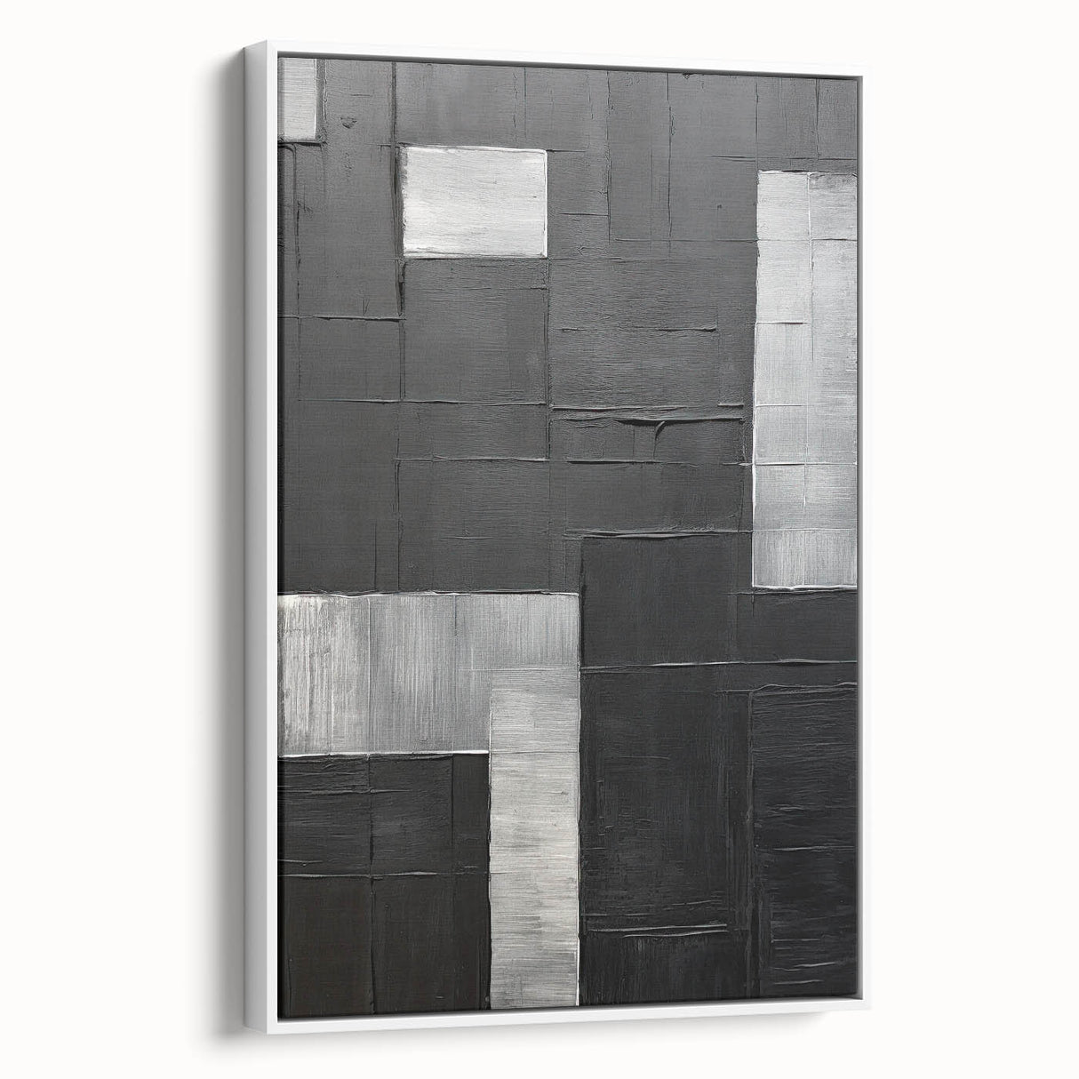 Contemporary Dining Art Pieces - Black & Silver Geometric Print