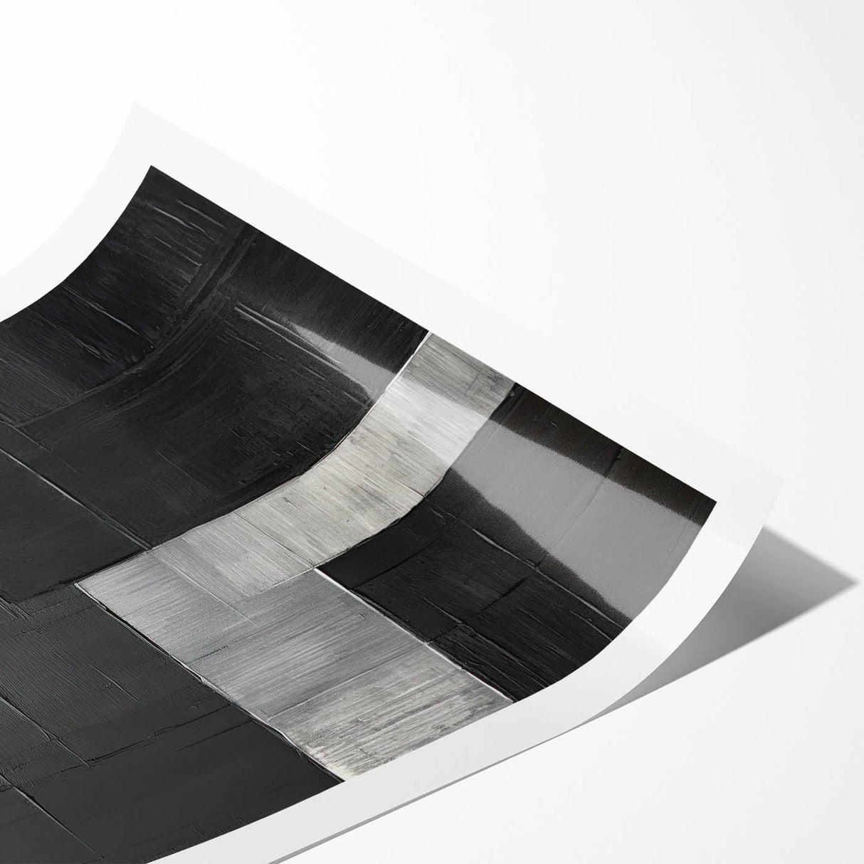 Contemporary Dining Art Pieces - Black & Silver Geometric Print