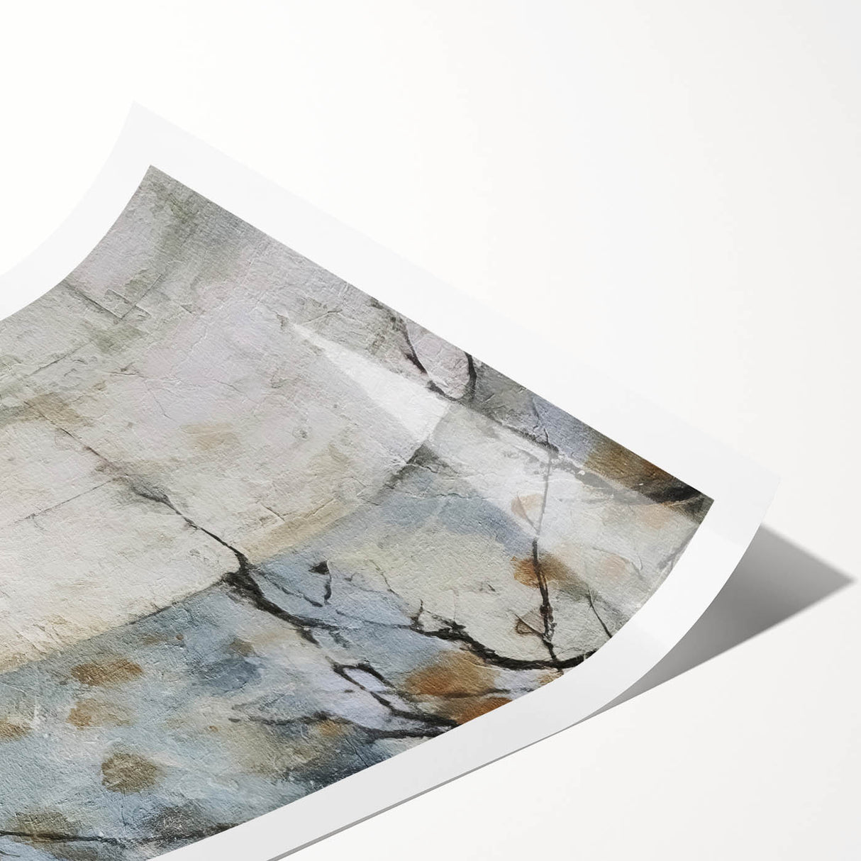 Abstract floral wall art print showcasing vibrant colors and intricate designs, rolled and ready for framing, perfect for modern home decor.