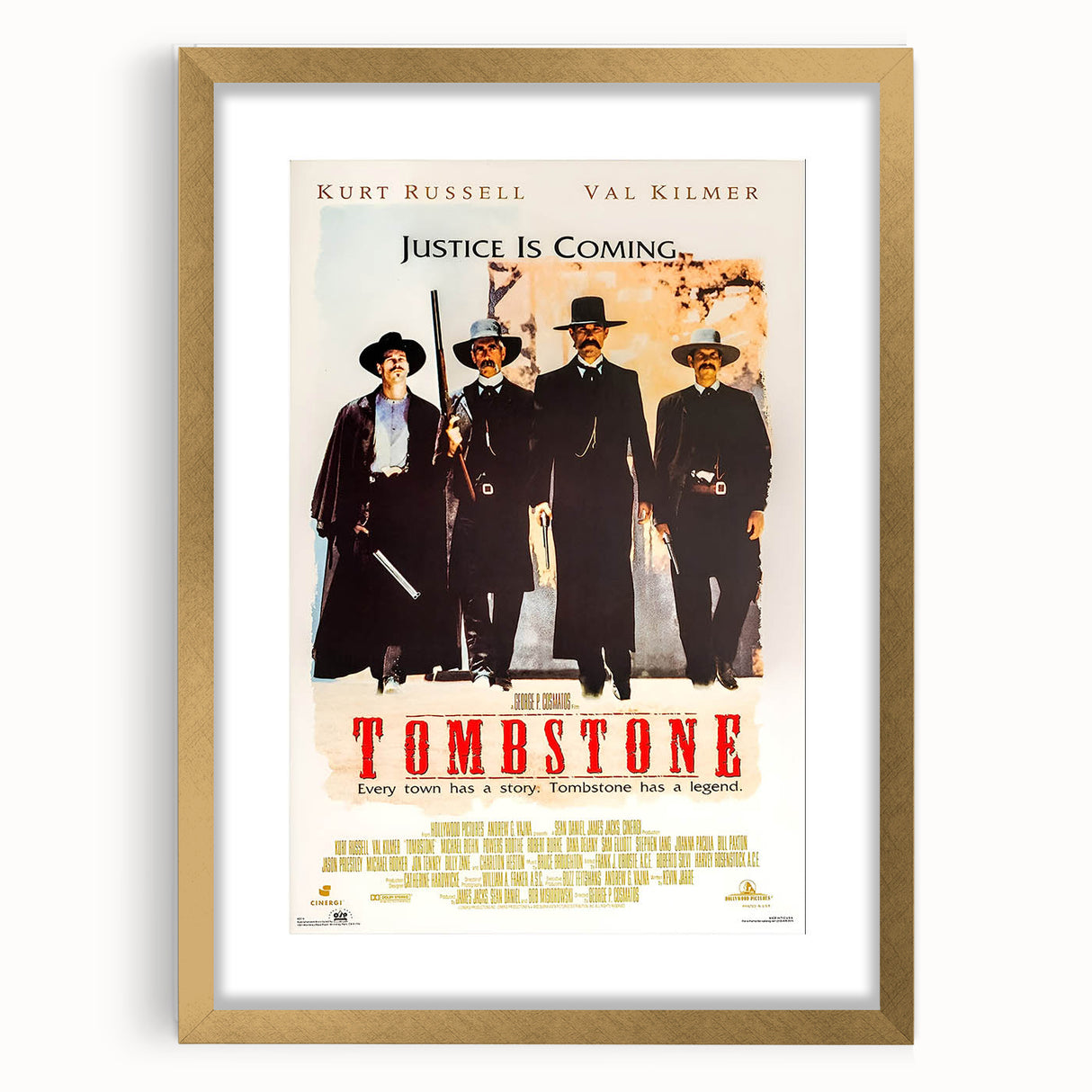 Retro Wall Art - Tombstone Movie Poster - 80s Western Drama Art Prints