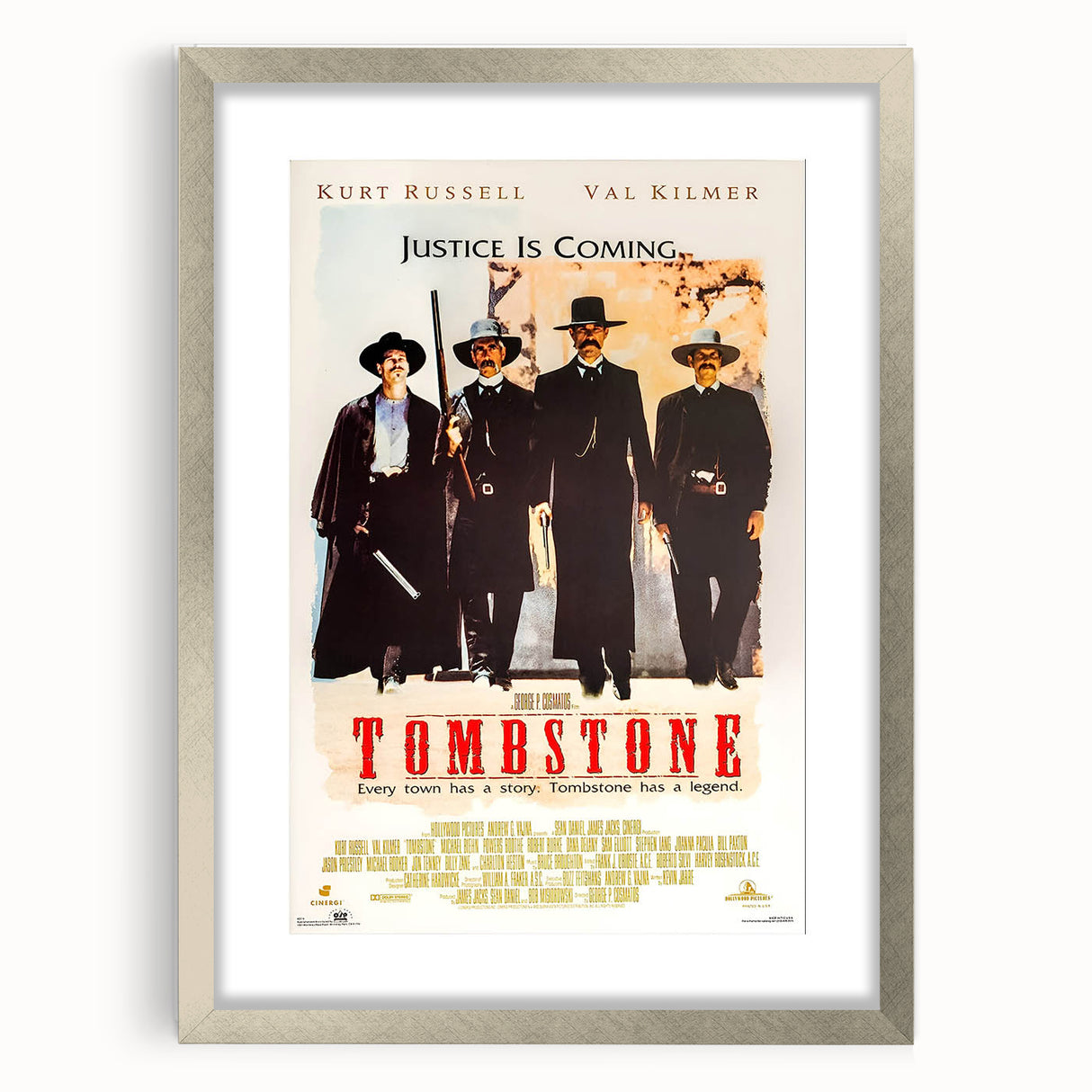 Retro Wall Art - Tombstone Movie Poster - 80s Western Drama Art Prints