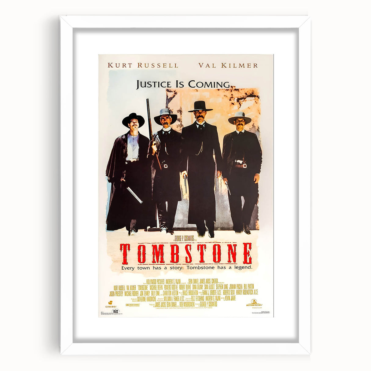 Retro Wall Art - Tombstone Movie Poster - 80s Western Drama Art Prints