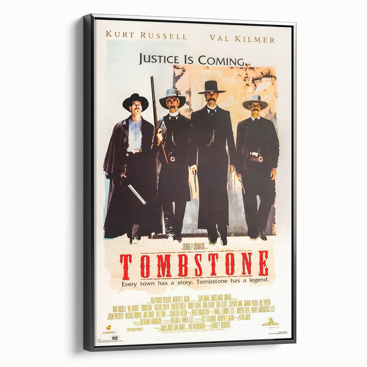 Retro Wall Art - Tombstone Movie Poster - 80s Western Drama Art Prints