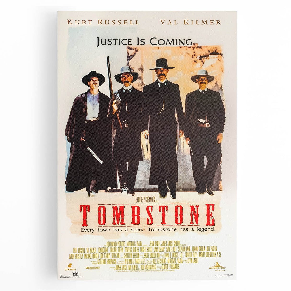 Retro Wall Art - Tombstone Movie Poster - 80s Western Drama Art Prints