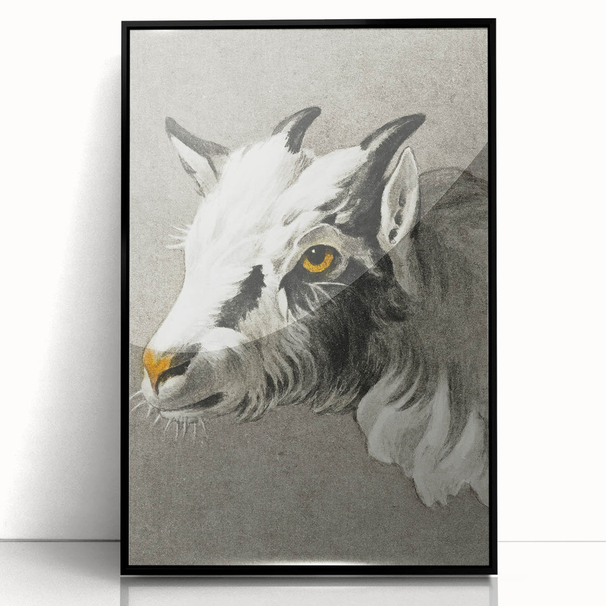 Romantic Goat Portrait by Jean-Bernard - Historical Romantic Canvas