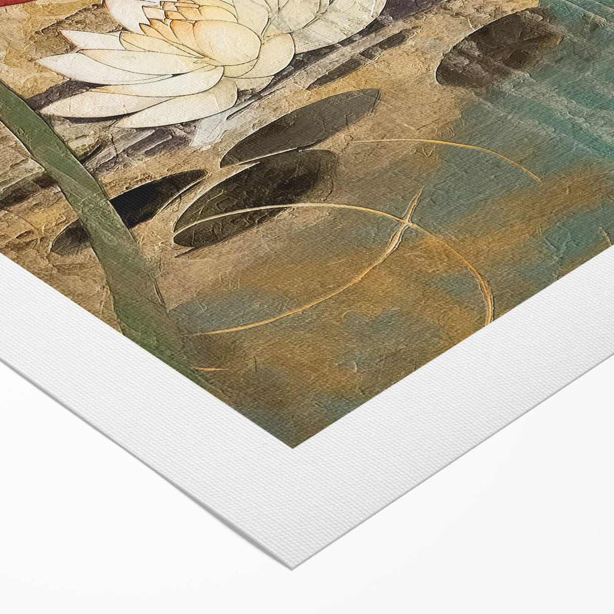 Abstract floral wall art on rolled canvas, showcasing vibrant colors and intricate designs, perfect for modern home decor. Packaged securely in a cardboard tube for easy transport.