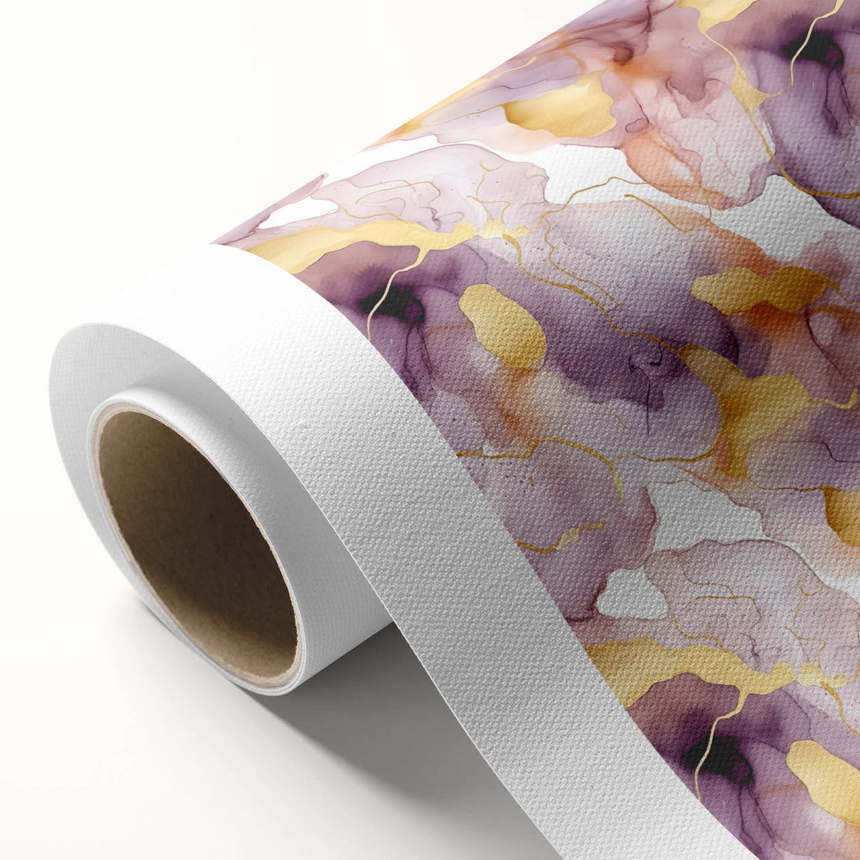 Abstract wall art on rolled canvas showcasing bold strokes of blue, yellow, and red colors, perfect for modern home decor. Ideal for art enthusiasts seeking vibrant, contemporary pieces.