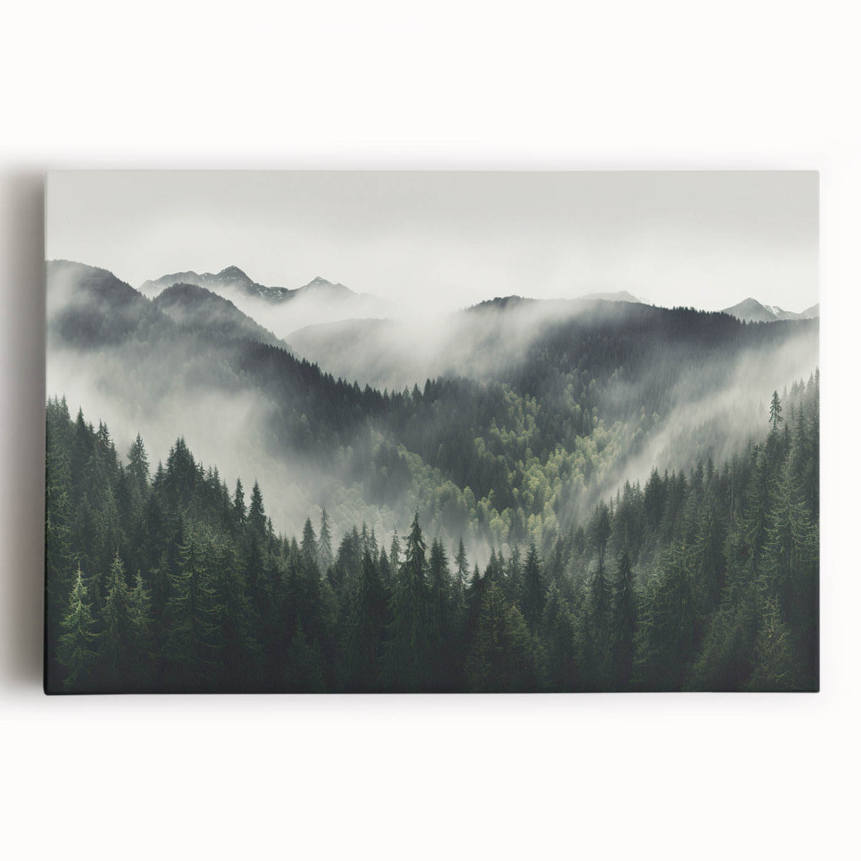 Vibrant botanical forest wall art featuring colorful flowers and trees, printed on stretched canvas, perfect for adding a natural touch to home decor.