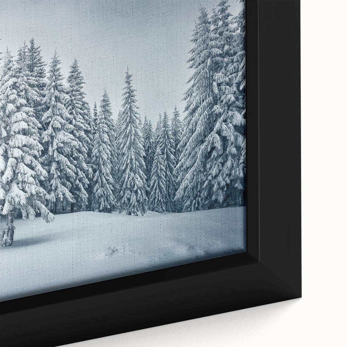 Framed canvas wall art showcasing a vibrant botanical forest design with colorful flowers and trees, ideal for adding a natural touch to home decor.