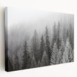 Stretched canvas wall art showcasing a vibrant botanical forest design with lush trees and colorful flowers, perfect for enhancing home decor with a natural touch.