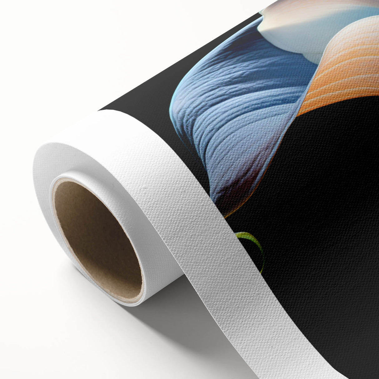 Botanical wall art canvas print featuring an elegant design of lilies in soft pastel colors, rolled and ready for framing, perfect for home decor and floral enthusiasts.