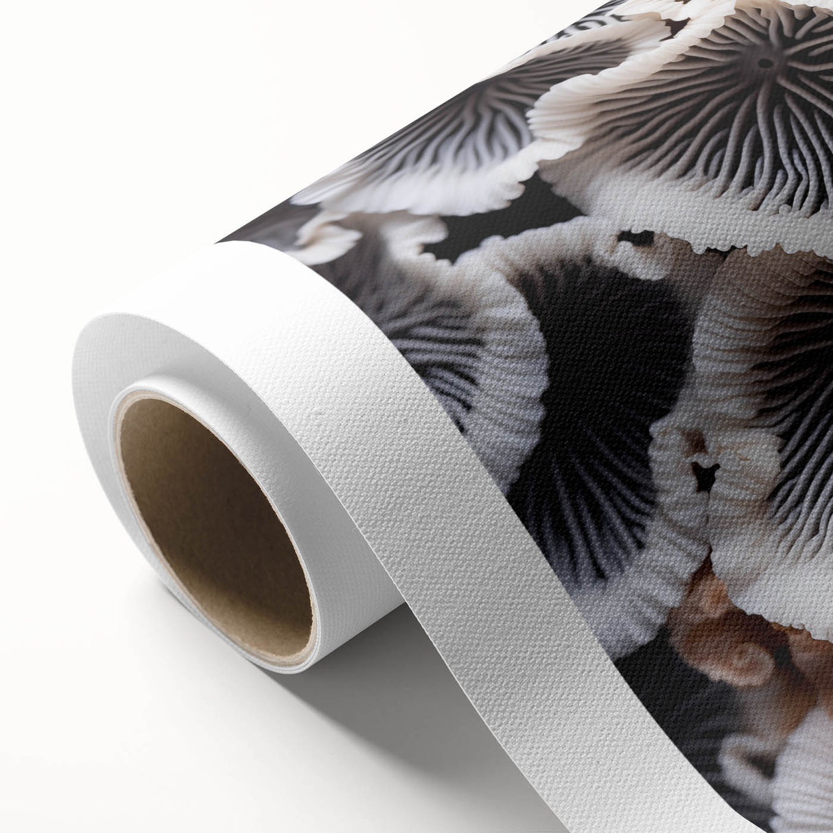 Botanical wall art print featuring vibrant marine plants in shades of blue and green, elegantly rolled for easy display and shipping, ideal for home decor.