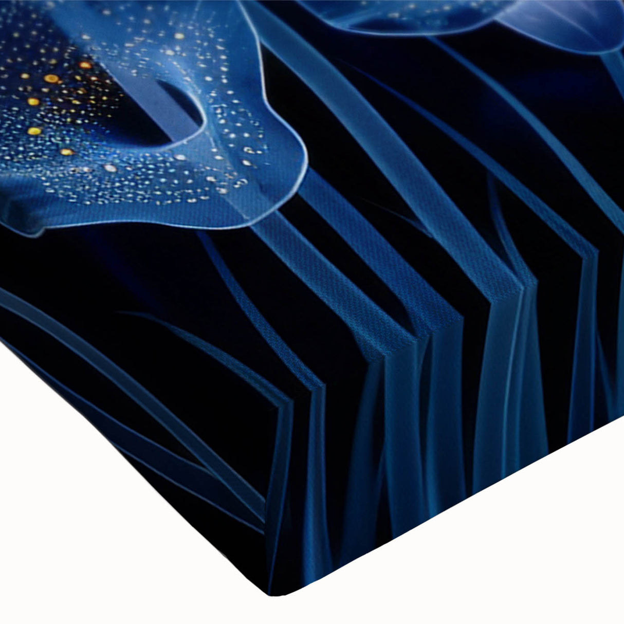 Close-up of a vibrant botanical wall art design showcasing marine plants in intricate detail, featuring rich colors and textures on a stretched canvas, perfect for coastal decor.