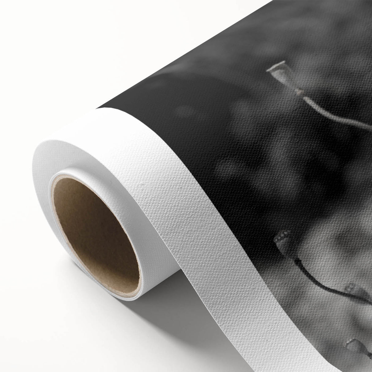 Vibrant botanical poppy wall art design on rolled canvas, showcasing intricate floral details in vivid colors, perfect for home decor enhancement.