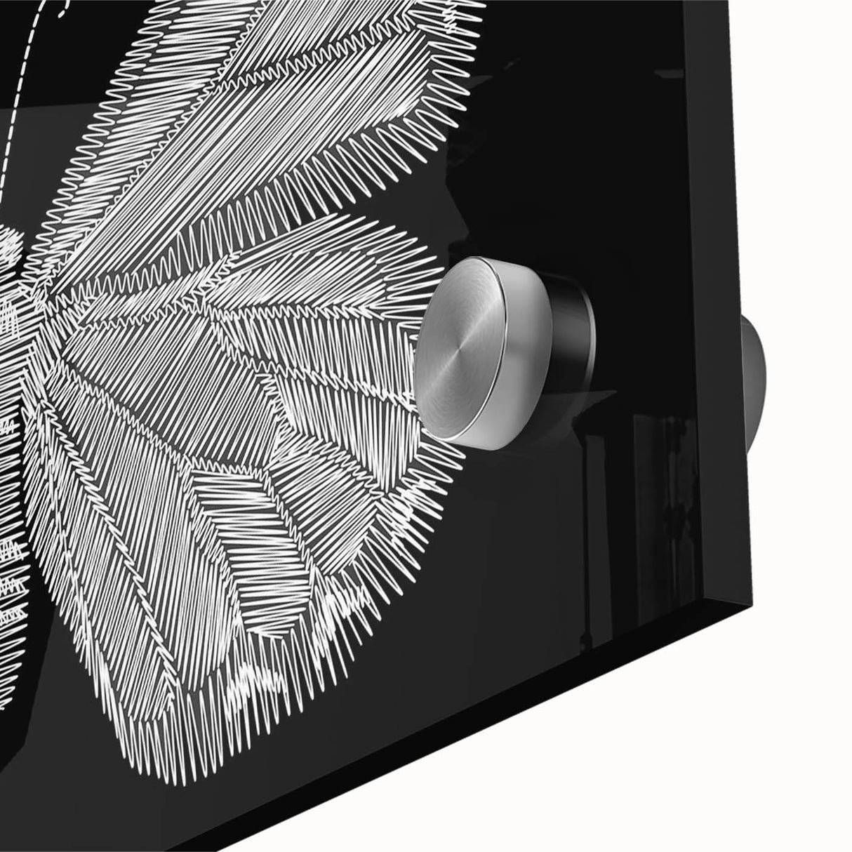 Close-up of a vibrant butterfly wall art design featuring intricate details and vivid colors, showcasing the beauty of insects and arachnids in a modern decor style.