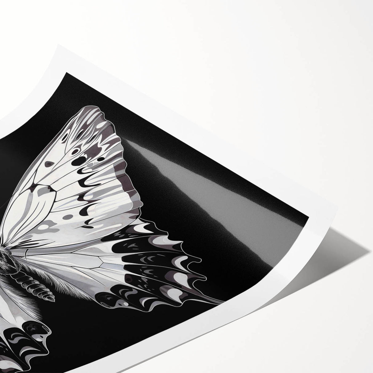 Vibrant wall art print featuring a detailed butterfly design, showcasing intricate insect and arachnid patterns in vivid colors, perfect for nature enthusiasts' decor.