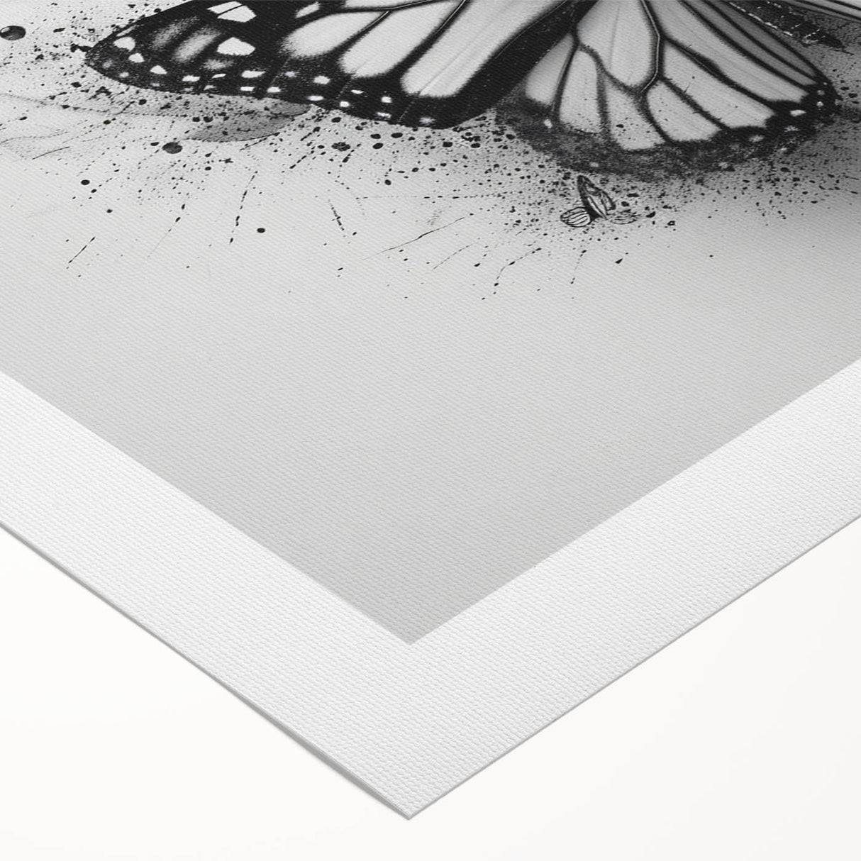 Rolled canvas wall art showcasing an intricate butterfly design with vibrant colors, perfect for enhancing modern decor. Ideal for art enthusiasts and nature lovers.