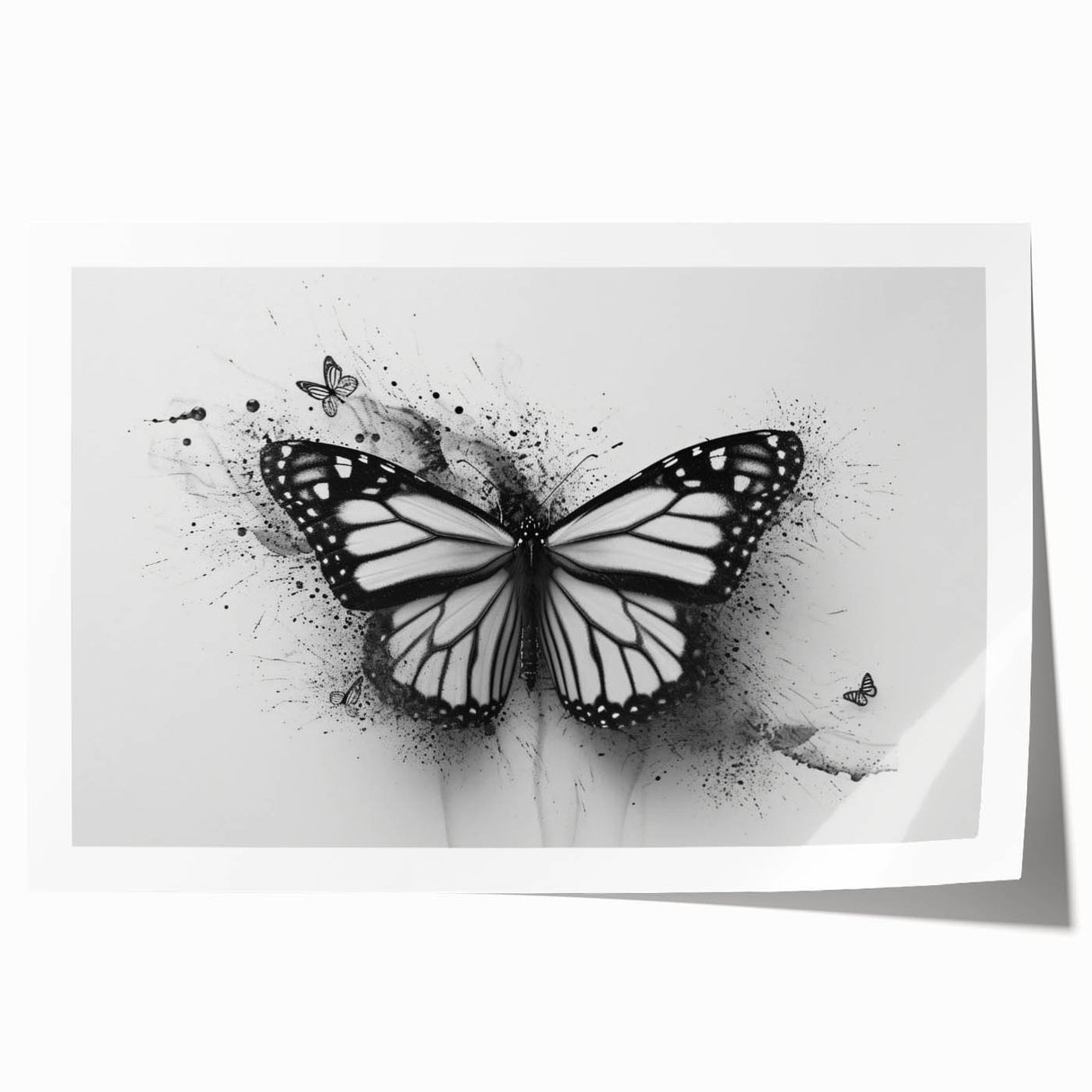 Colorful butterfly wall art print showcasing intricate insect and arachnid designs, rolled for easy display and perfect for nature-themed decor.
