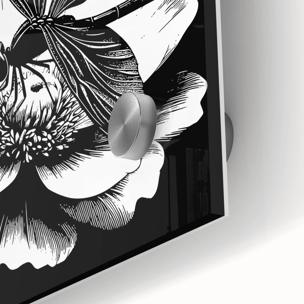 Close-up view of a vibrant dragonfly design wall art piece, showcasing intricate details and vivid colors, perfect for nature lovers and home decor enthusiasts.