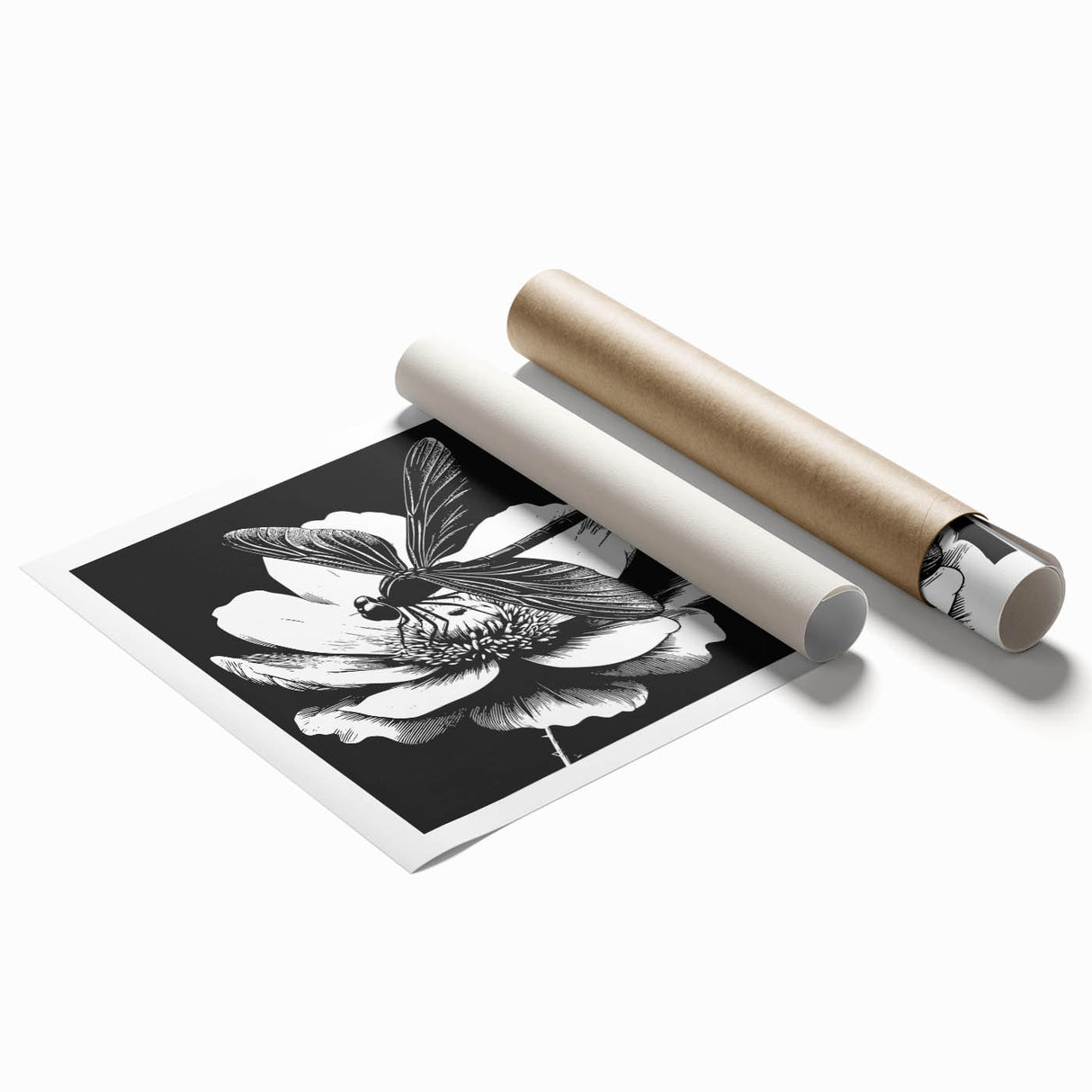 Vibrant dragonfly-themed wall art print showcasing intricate insect and arachnid designs in rich colors, perfect for nature lovers and home decor enthusiasts.