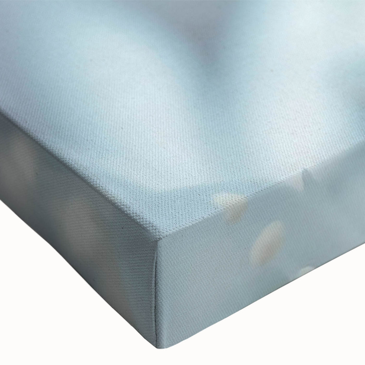 Close-up of a vibrant stretched canvas wall art featuring a detailed ladybug design, showcasing intricate patterns in bright colors, perfect for insect-themed decor.