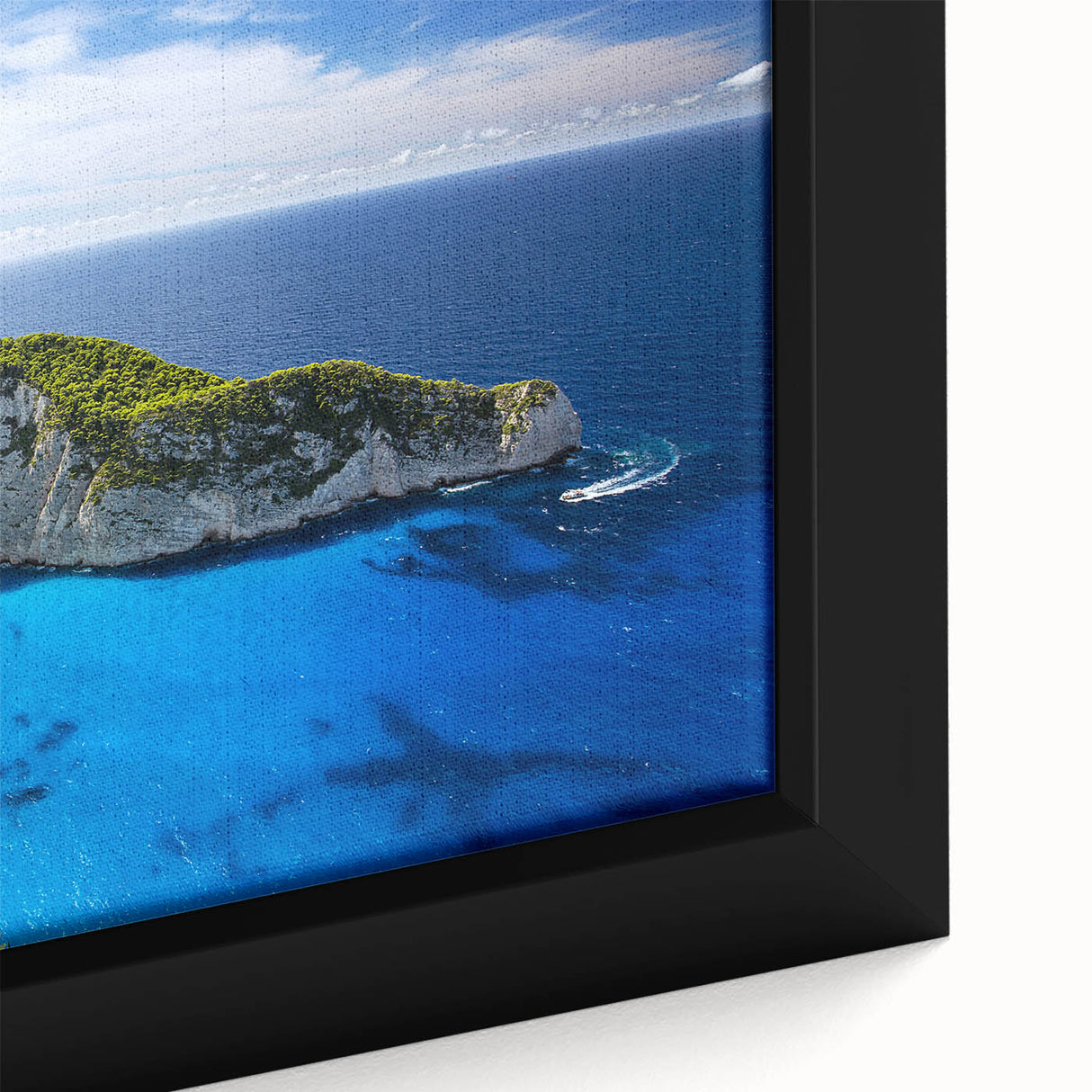 Framed canvas wall art showcasing a serene beach landscape design, featuring soft pastel colors and intricate details that evoke tranquility and relaxation. Ideal for home decor enthusiasts seeking coastal-themed artwork to enhance interior spaces.