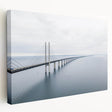 Stretched canvas wall art showcasing a vibrant landscape bridge design, highlighting rich colors and intricate details, ideal for home decor or office enhancement.