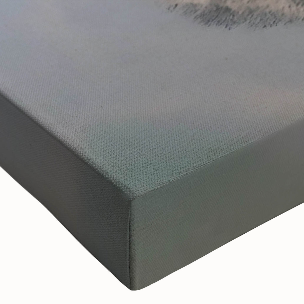 Close-up of a stretched canvas wall art piece showcasing a vibrant landscape with a castle, emphasizing rich colors and intricate details, perfect for decor.