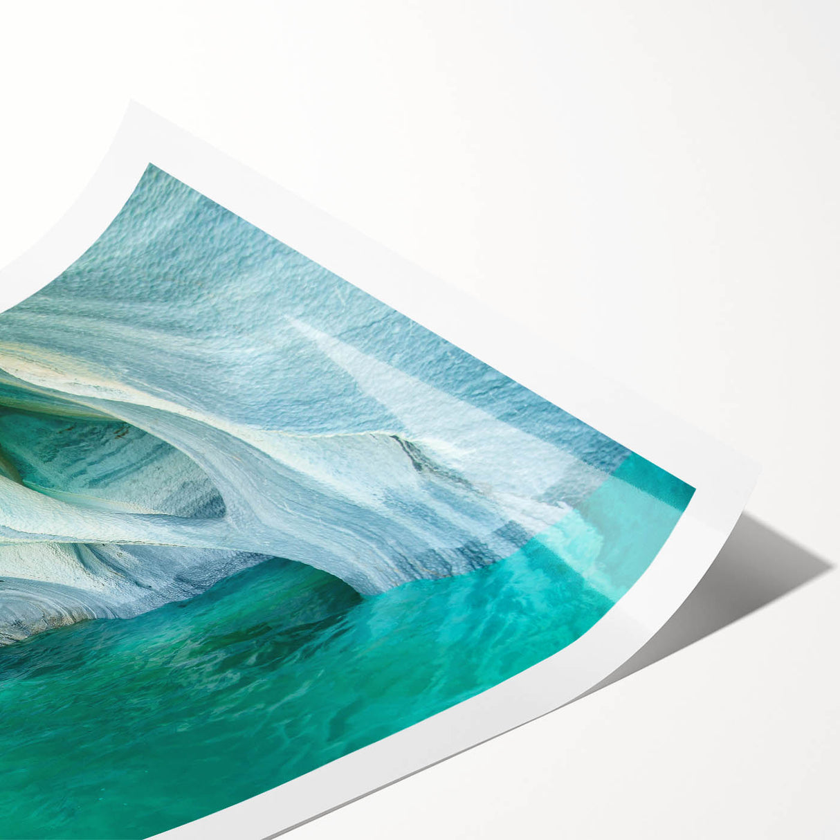 Rolled print showcasing a vibrant cave landscape design, featuring rich colors and intricate details, ideal for home decor or art collections. Packaged securely for safe delivery.